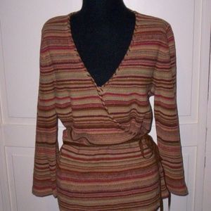 RALPH LAUREN SOUTHWESTERN LINEN COTTON Sweater XL